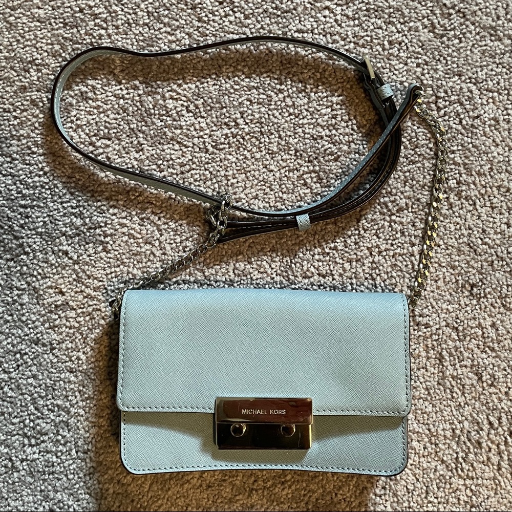 Michael Kors Blue and Silver Crossbody